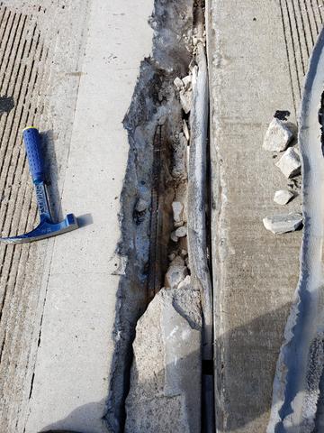 Hammered concrete