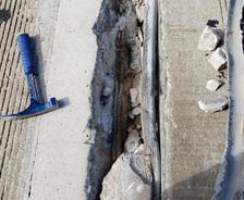 Hammered concrete
