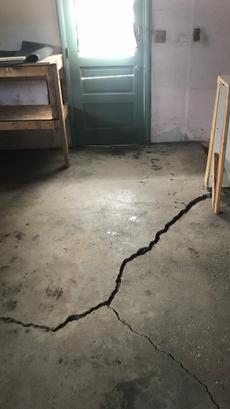 Large crack in basement floor