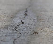 Cracked concrete close up
