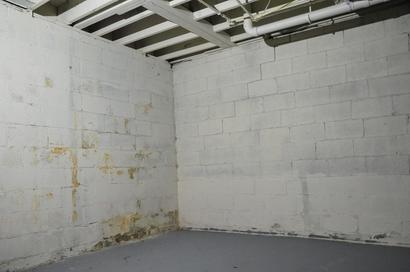cinder block wall
