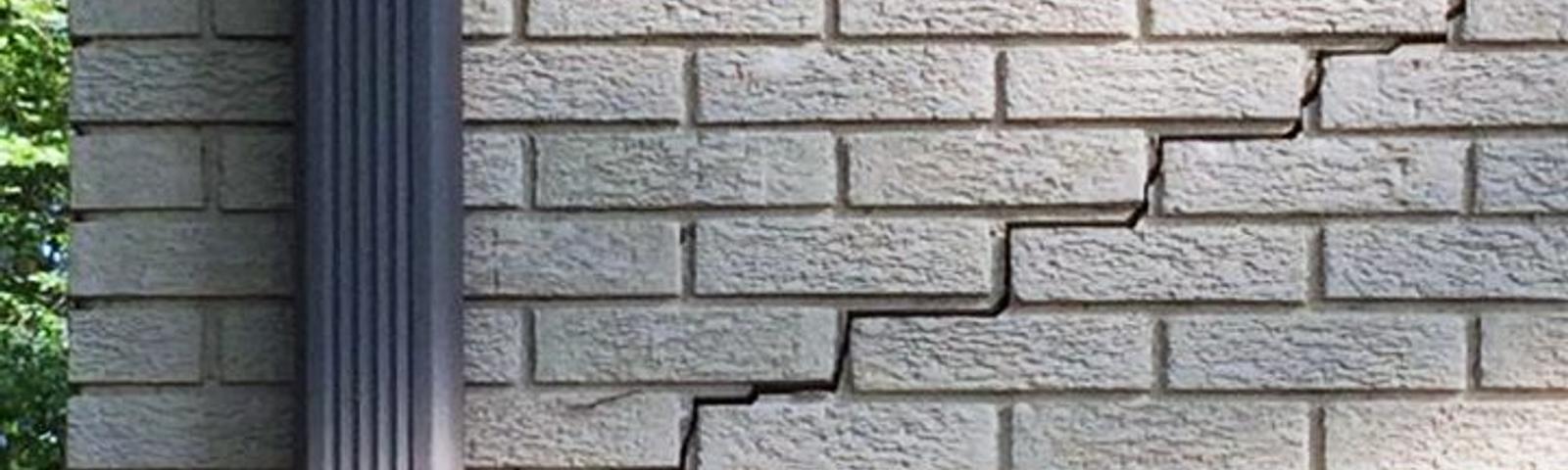 stair step crack in foundation before