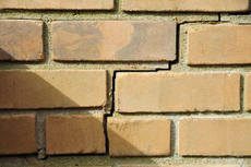 stair step crack in exterior wall
