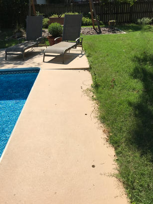 unlevel pool deck