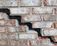 Severe exterior brick crack before foundation repair