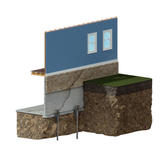 Illustration of foundation push piers