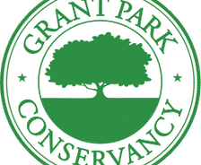 Logo of Grant Park Conservancy featuring a green tree within a circular design.