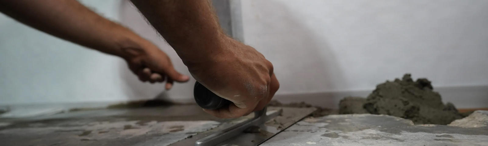 Close-up of CFI concreting interior of home