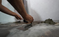 Close-up of CFI concreting interior of home