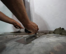 Close-up of CFI concreting interior of home