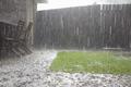 Heavy Rain outside flooding