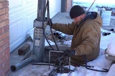 CFI installing Push Piers during winter storm