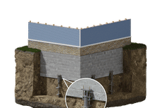 3D Depiction of helical piers