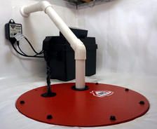 sump pump installed