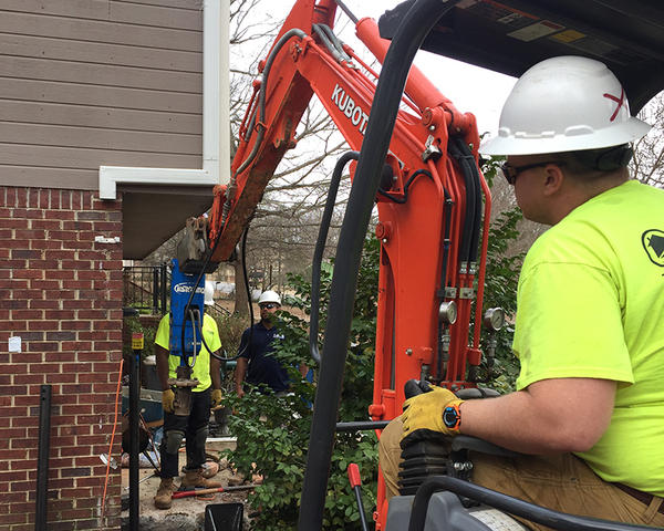 AFS employees working in the field