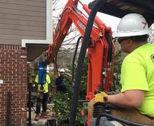 AFS employees working in the field