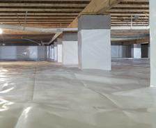A finished crawl space repair completed by a crawl space repair specialist.