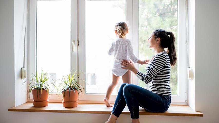 A woman and child who recently hired an expert to fix their foundation.