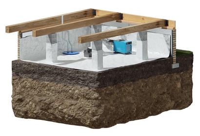 3d cut out of crawl space repair solutions.