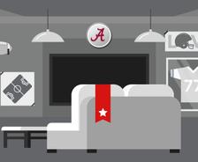 best team themed basements crimson tide fan cave