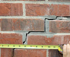 brick wall crack