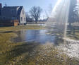 Flooded back yard