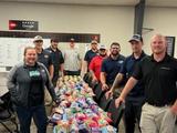 AFS Huntsville employees participating in a school supply drive