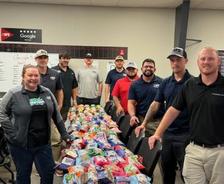 AFS Huntsville employees participating in a school supply drive