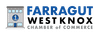 Logo of Farragut West Knox Chamber of Commerce featuring a building and anchor icon, symbolizing the strong foundation and community support provided by local specialists.