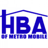Logo with "HBA of Metro Mobile" in blue text, featuring a stylized roof line above the letters, embodying the expertise of Foundation Specialists.