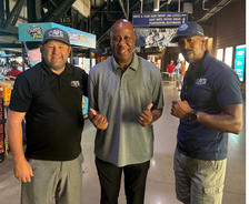 Two AFS team members at the Louisville Bats Activation