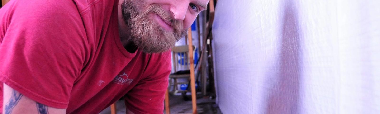 Foundation Systems of Michigan crew member at job site.