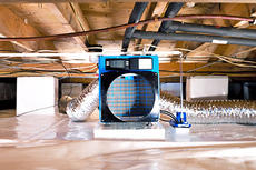 dehumidifier in crawl space