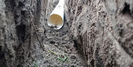 exterior drainage pipe