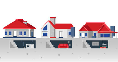 Michigan cities with most basements
