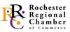Logo of the Rochester Regional Chamber of Commerce with stylized letters "RRC" in orange and purple.