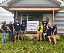 Foundation Systems of Michigan staff at a Habitat for Humanity event.