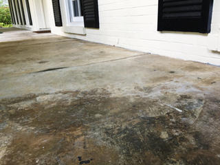 Concrete patio after concrete lifting.