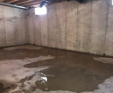 leaking basement in need of waterproofing