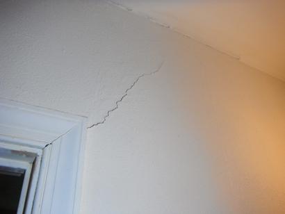 Cracked Drywall near interior door frame
