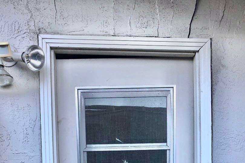 sticking door with window