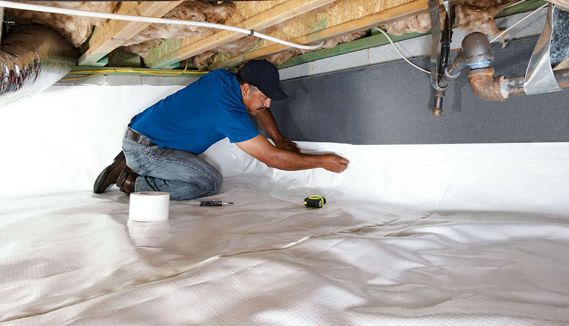 crawl space encapsulation installation
