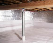 support jack in encapsulated crawl space