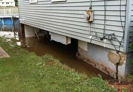 Flood damage to home.