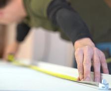 Crew measuing on table