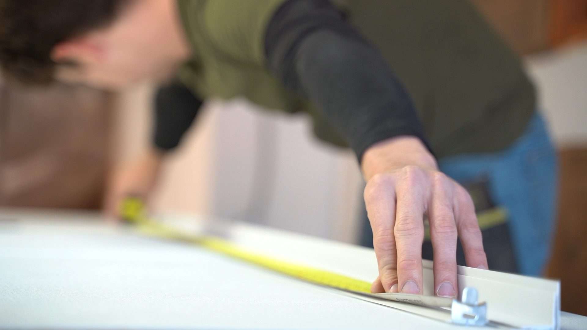 Crew measuing on table