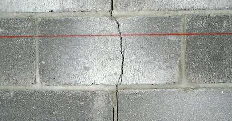 basement wall crack