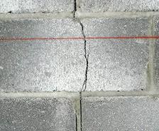 basement wall crack