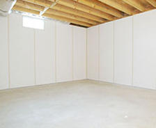basement waterproofing systems with vapor barrier