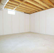 basement waterproofing systems with vapor barrier